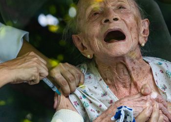 Senior Citizens Start Being Vaccinated Against the Coronavirus (COVID - 19)