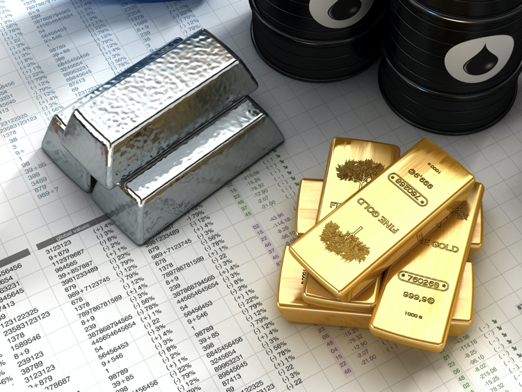 Silver, gold and oil