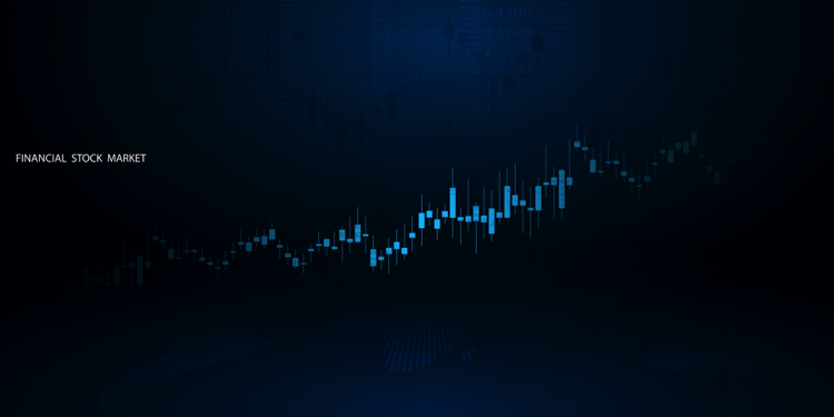 Stock market or forex trading graph in graphic concept suitable for financial investment or economic business idea design. Vector illustration