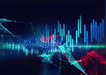stock market investment graph on financial numbers abstract background.3d illustration