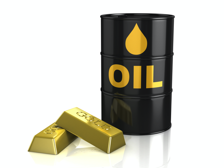 oil tank and gold bars