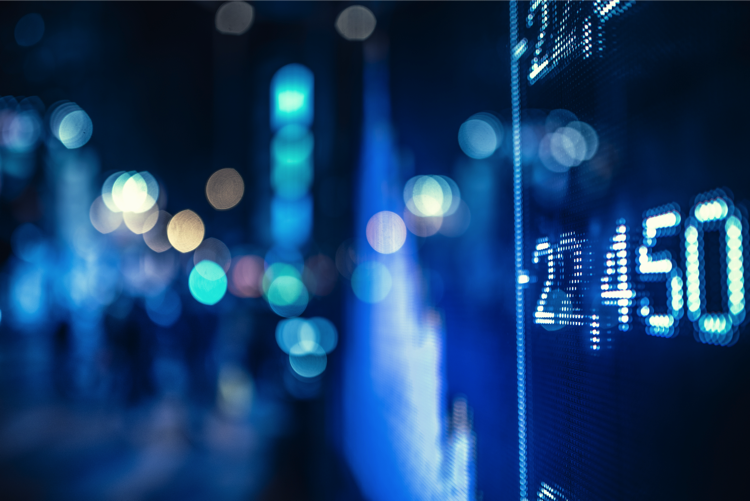 display stock market numbers and graph