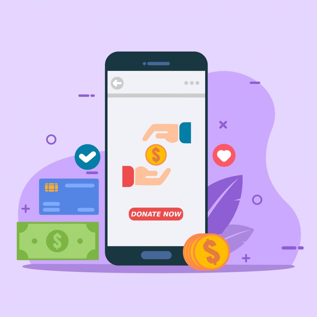 Vector of Digital Money Donation Design Template. Good for your illustration