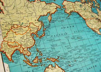 Map of Pacific Ocean