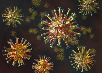 A 3d render of a Chronavirus or COVID-19