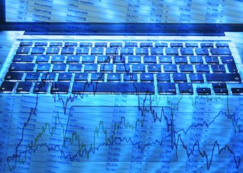 Multiple exposure - laptop graph/data.