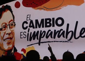 BOGOTA, COLOMBIA - JUNE 19: Gustavo Petro, the leftist former mayor of Bogota, has been declared the winner of Colombia's presidential election in Bogota, Colombia, on June 19, 2022. Gustavo Petro, a current senator, defeated right-wing construction magnate Rodolfo Hernandez in Sunday's run-off election. Figures showed he took 50.5% of the votes, defeating his rival by more than 700,000 ballots to become Colombia's first left-wing leader. His running mate Francia Marquez, a single mother, and former housekeeper, will become the country's first black woman vice-president. (Photo by Juancho Torres/Anadolu Agency via Getty Images)